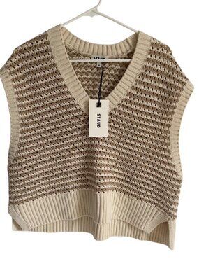 STAUD New with Tags Americana Sweater in Breeze Crème, Size Medium